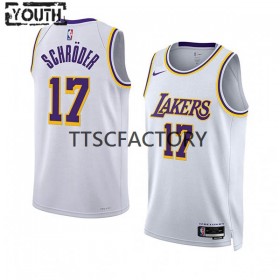Los Angeles Lakers Trikot Dennis Schroder 17 Nike 2022-23 Association Edition Weiß Swingman - Kinder